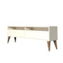 Hanah Home Mueble de TV Crema 150cm Ancho x 30cm Alto x 50cm Profundo Tablero Melamina 18mm Grosor